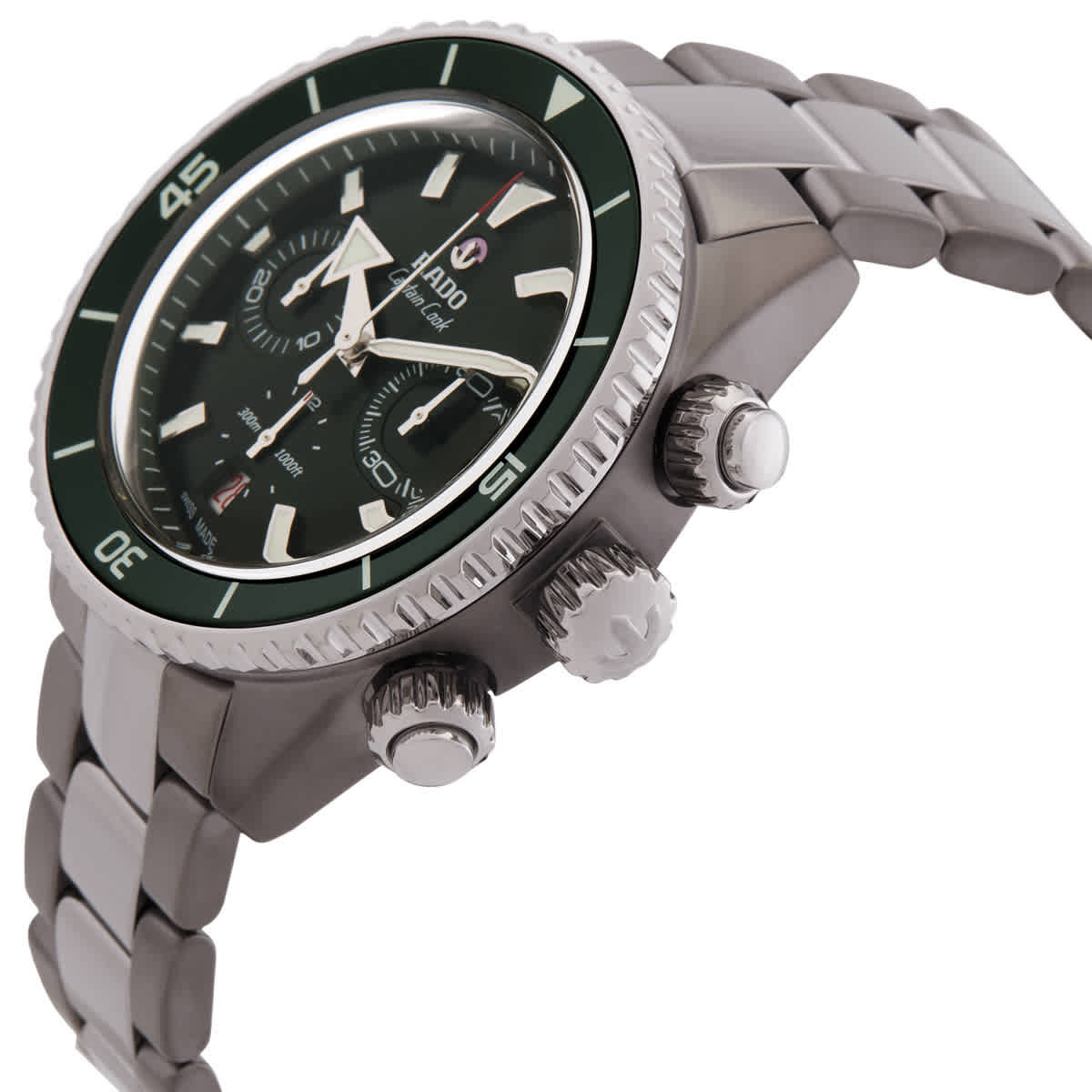 Rado Captain Cook Chronograph Automatic Green Dial Mens Watch R32189313
