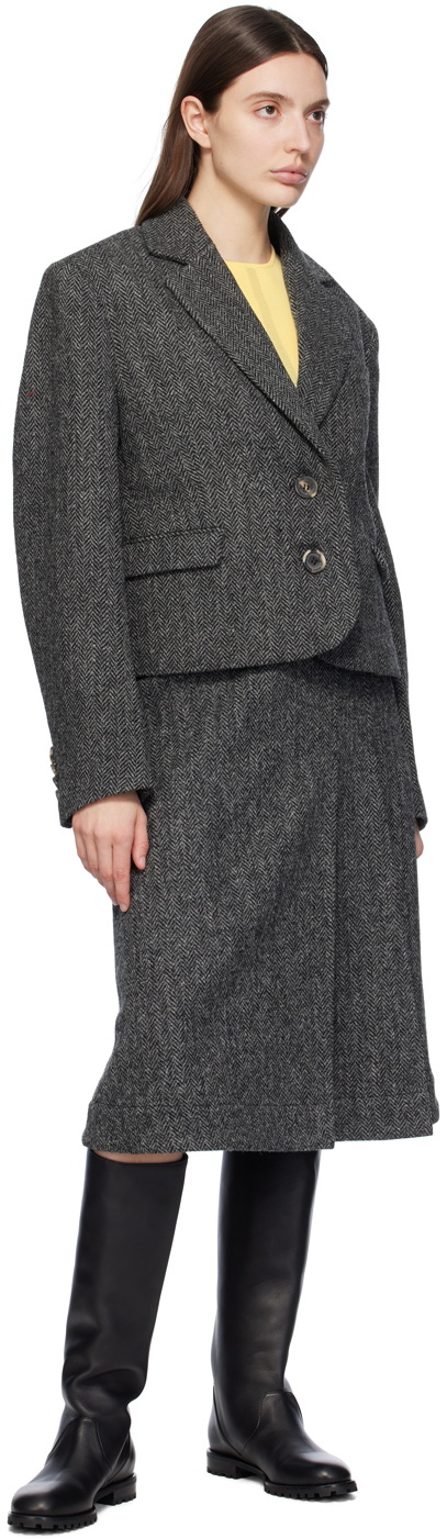 Saks Potts Gray Nicoline Midi Skirt