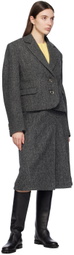Saks Potts Gray Nicoline Midi Skirt