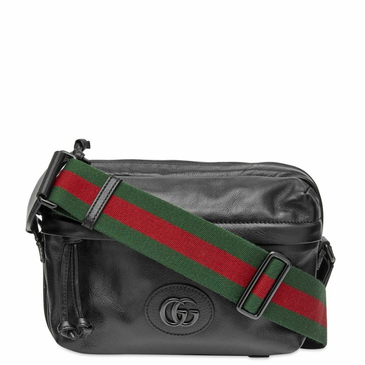 Photo: Gucci Men's GG Logo Camera Bag in Black