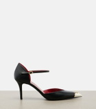 Valentino Garavani D'Orsay Heartip leather pumps