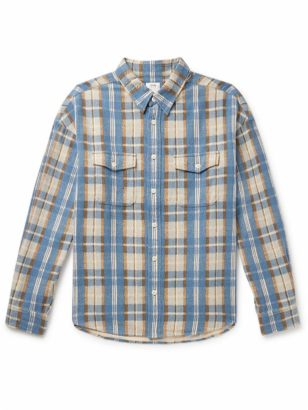 Photo: Visvim - Pioneer Checked Brushed Cotton-Flannel Shirt - Blue