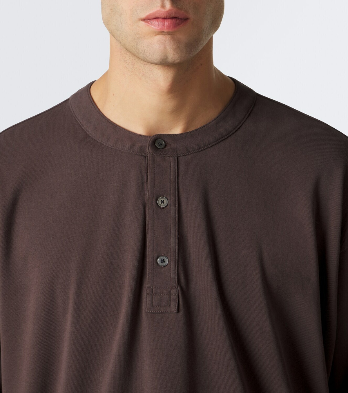 Frame Cotton jersey Henley shirt