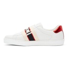 Gucci White New Ace Elastic Band Sneakers