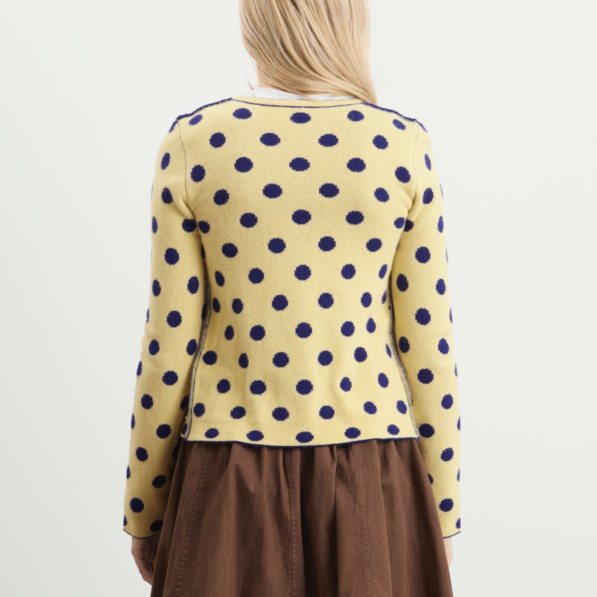 Damson Madder Women's Tabitha Reversible Cardigan in Butter