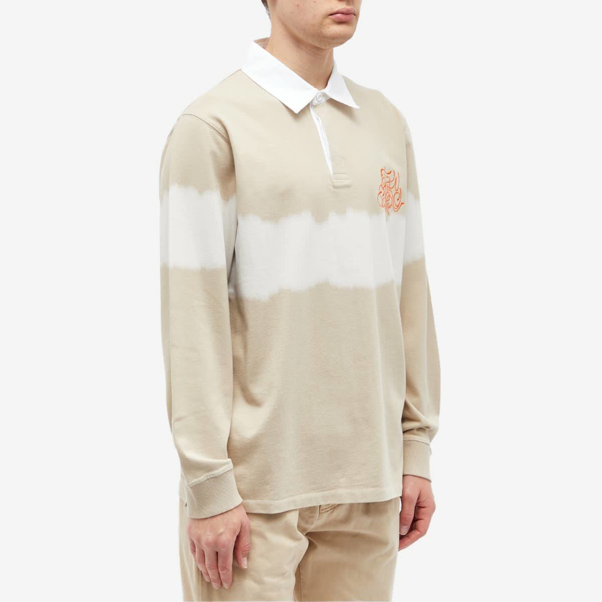Edwin Men's Cody Rugby Shirt in White Pepper Edwin