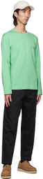 Comme des Garçons Shirt Green Logo Long Sleeve T-Shirt