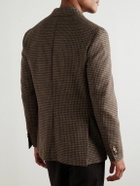 De Petrillo - Posillipo Houndstooth Wool-Tweed Blazer - Brown