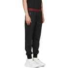 Dolce and Gabbana Black and Red Stripe Cuff Trousers