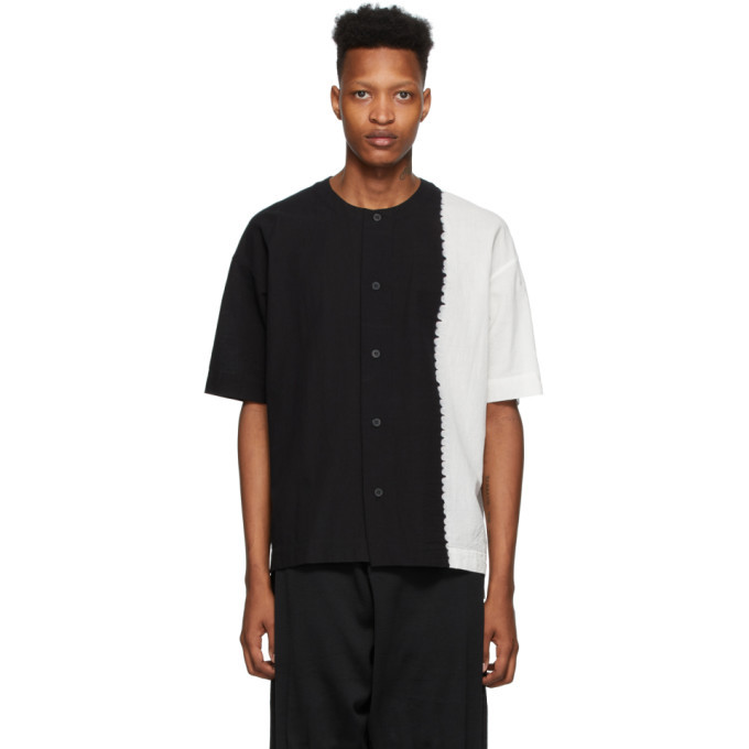 Photo: Issey Miyake Men Black and White Two-Tone Shirt