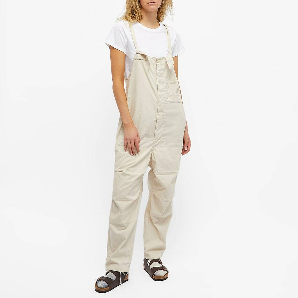 Snow Peak Women's TAKIBI Light Ripstop Overall in Ivory Snow Peak