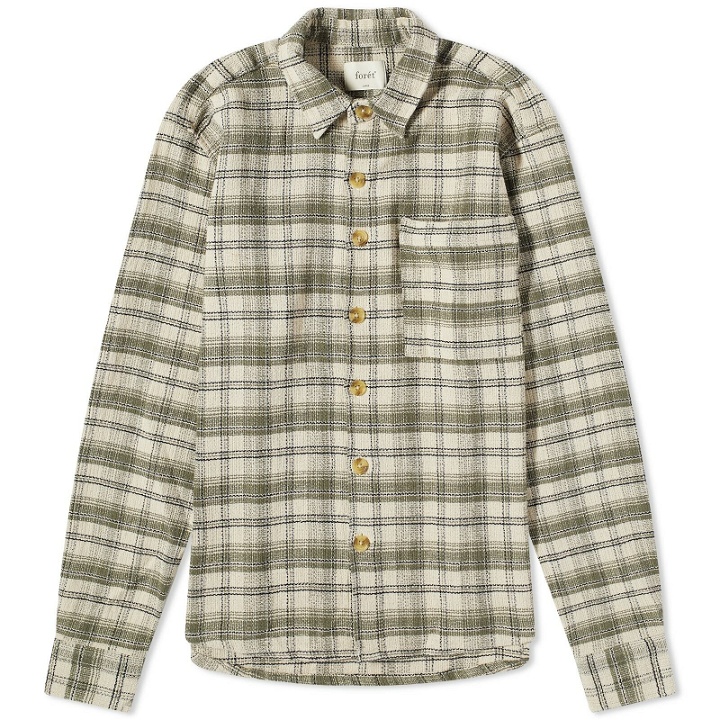 Photo: Foret Men's Buzz Check Overshirt in Army Check