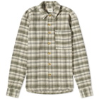 Foret Men's Buzz Check Overshirt in Army Check