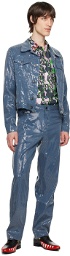 Charles Jeffrey LOVERBOY Blue Art Denim Jeans