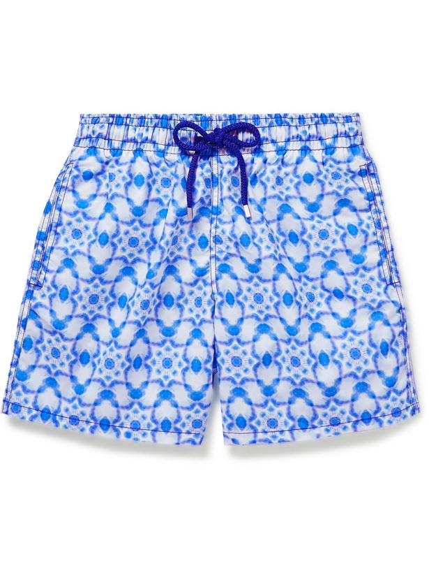 Photo: Vilebrequin - Mosaic Mid-Length Printed Recycled Swim Shorts - Blue