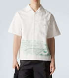 Prada Printed cotton bowling shirt