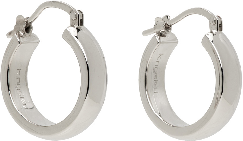K.NGSLEY Silver 'Le Trou' Earrings