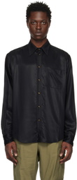 4SDESIGNS Black Button Down Shirt