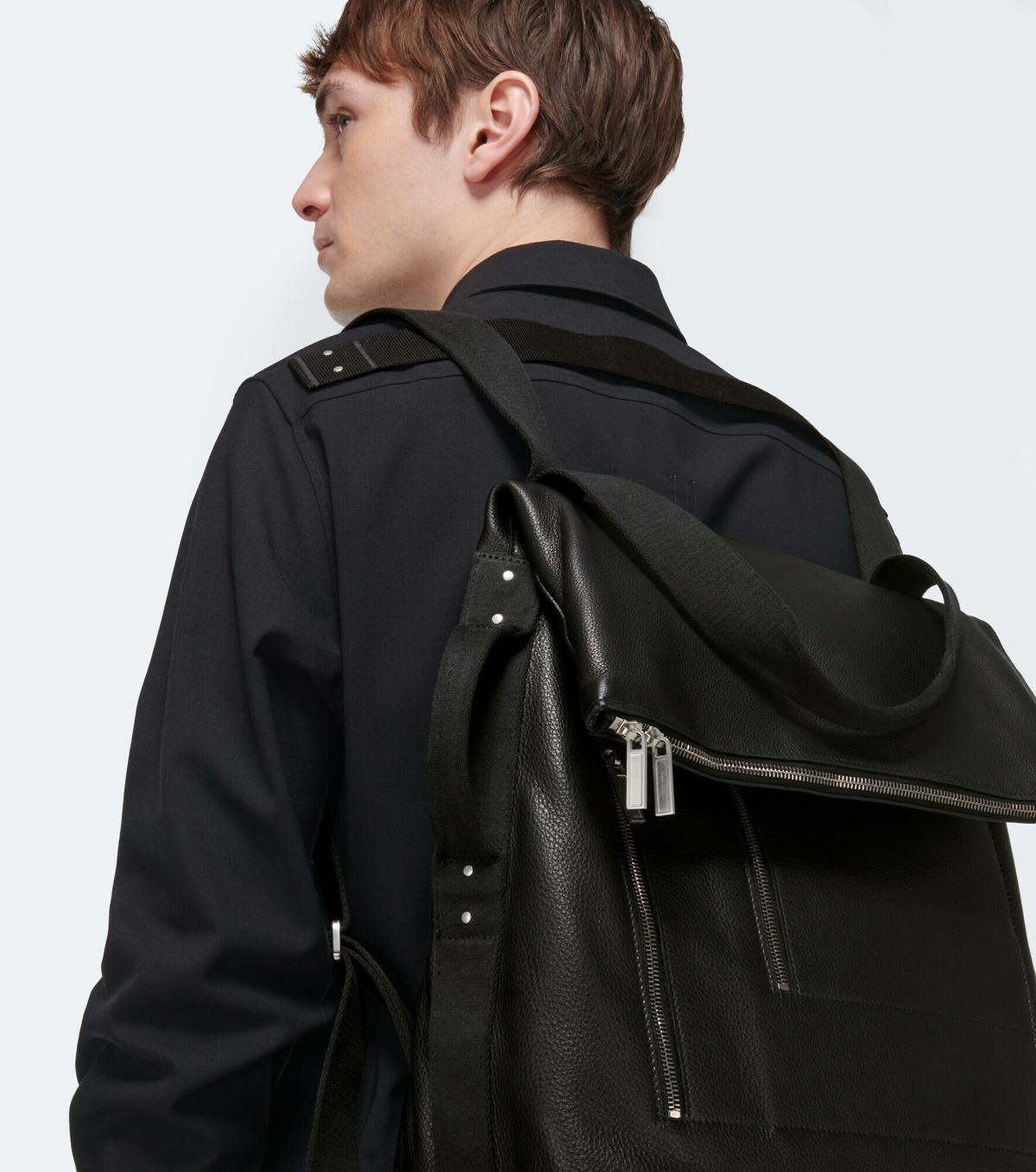 Rick Owens - Zipped leather backpack Rick Owens