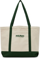 Palmes Beige & Green Net Tote