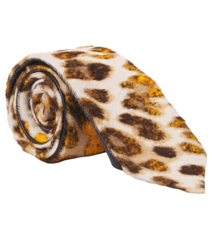 Photo: Bottega Veneta Leopard-print calf hair tie