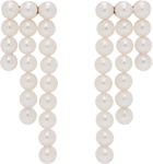 Sophie Bille Brahe White & Gold 'La Valse Trois Temps' Earrings