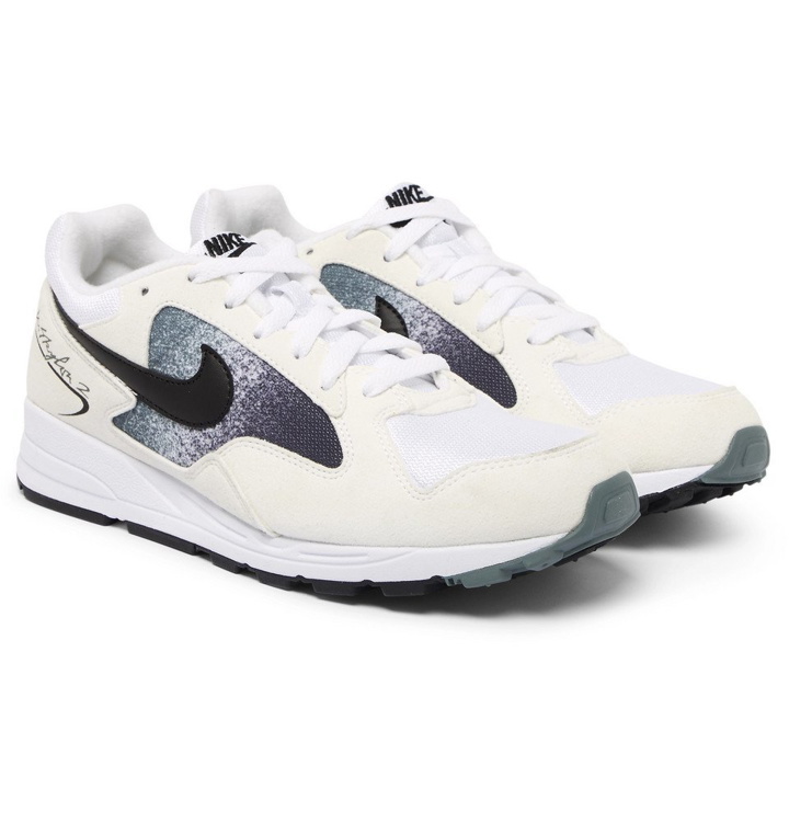 Photo: Nike - Air Skylon II Felt and Mesh Sneakers - Men - White