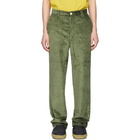 Sunnei Green Corduroy Straight Trousers