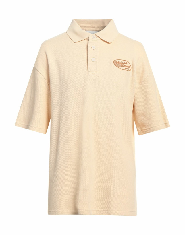 Photo: Maison Kitsuné Mens Polo shirt in Beige