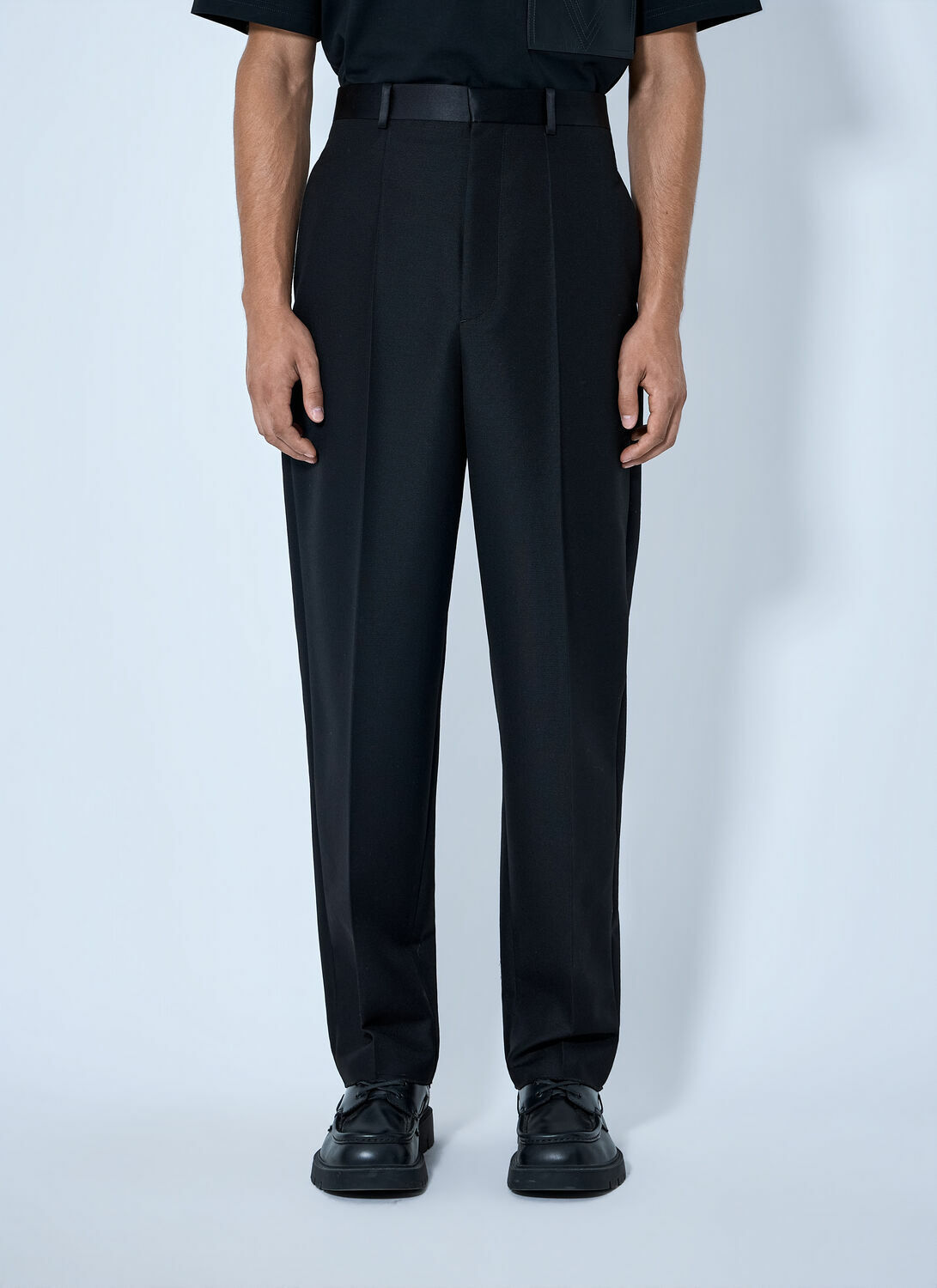 Bottega Veneta Mohair Wool Canvas Trousers