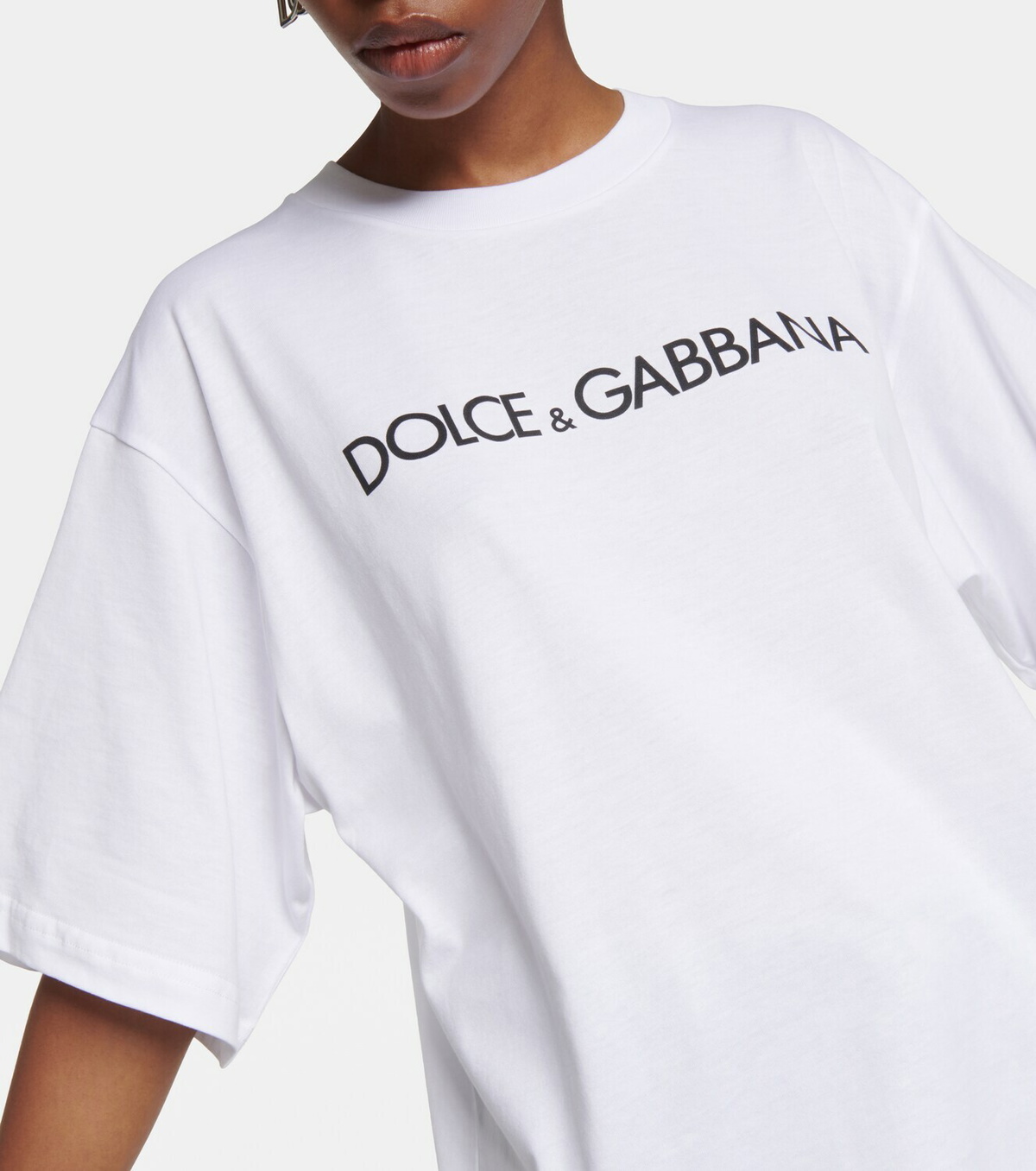 Dolce&Gabbana DG cropped cotton jersey T-shirt