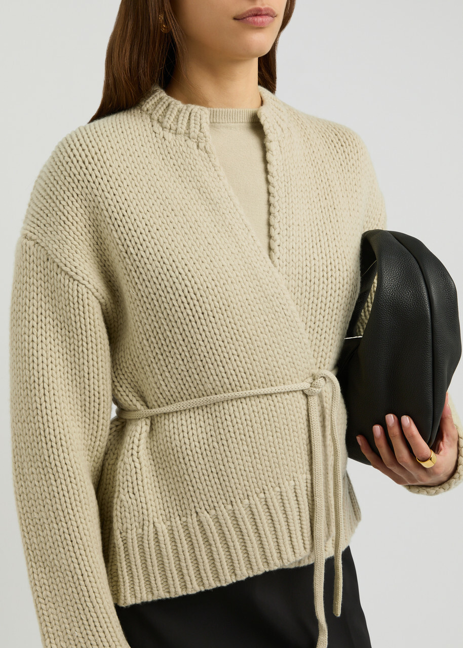 Extreme Cashmere N°384 Ginza Belted Cashmere Cardigan - Beige - One Size