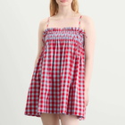 Damson Madder Women's Lilo Mini Dress in Blue/Red