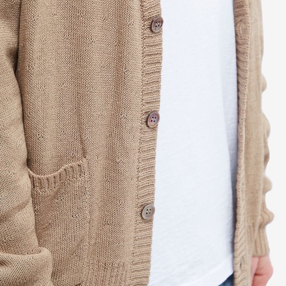 John Elliott Men's High Twist Wool Cardigan in Camel/Grey