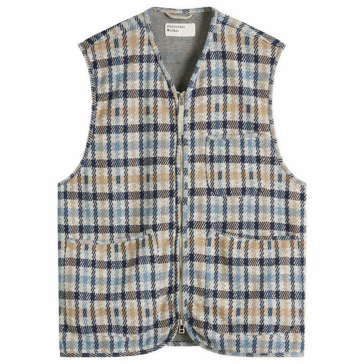V*r様 1930s France wool check gilet Men's Wool Vest Workwear French Work Wear Antique French