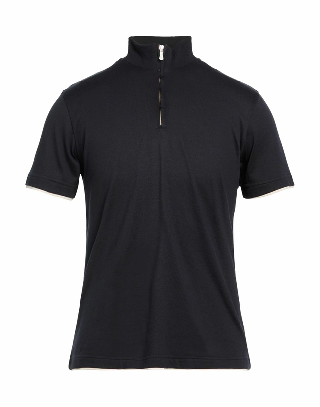 Photo: Eleventy Mens Polo shirt Midnight in Blue