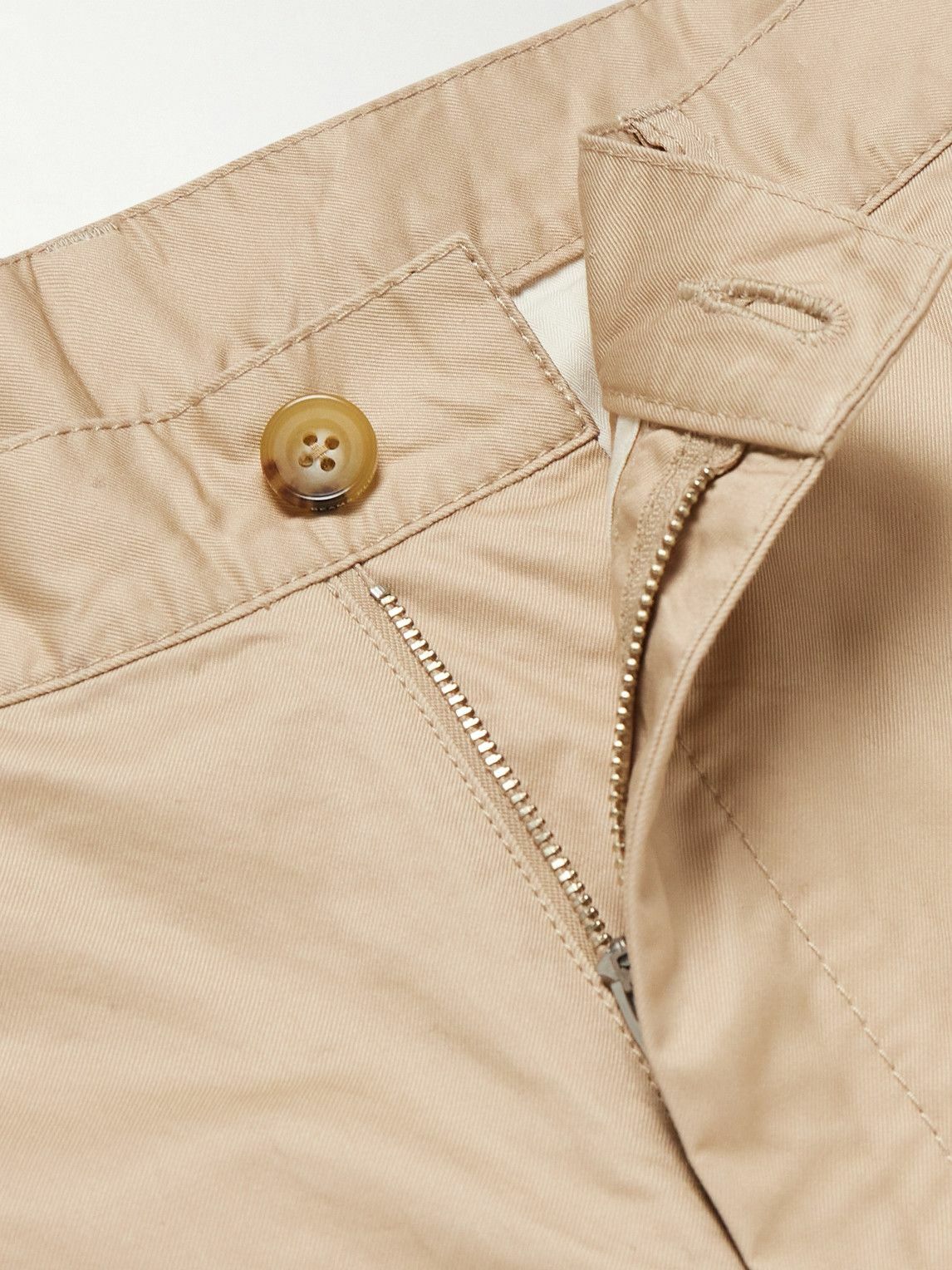 Beams Plus - Tapered Pleated Cotton-Twill Trousers - Neutrals