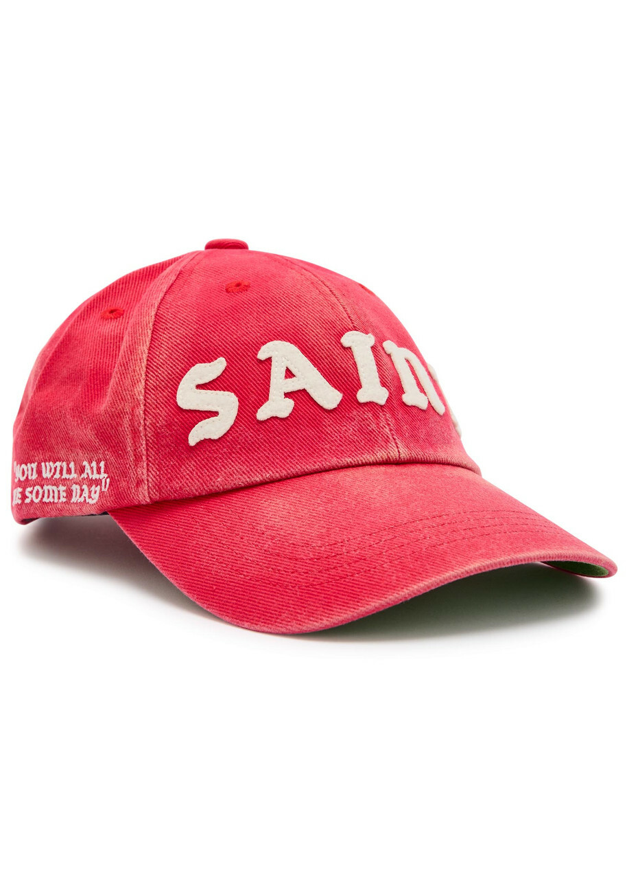 Saint Mxxxxxx Logo-appliquéd Cotton-twill cap - Red - One Size