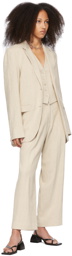 Rosetta Getty Beige Oversized Tailored Blazer