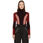 Isabel Marant Burgundy Colorblock Laddie Zip Sweater