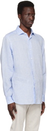 ZEGNA Blue Button-Up Shirt