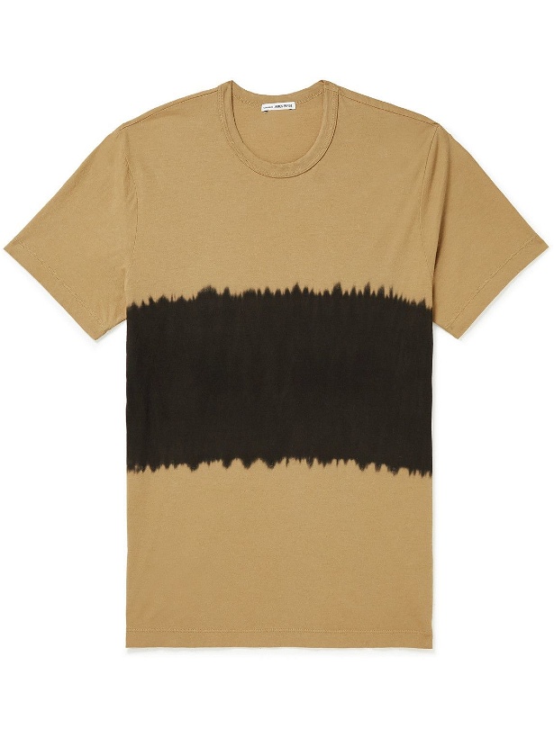 Photo: James Perse - Striped Cotton-Jersey T-Shirt - Brown