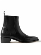 TOM FORD - Alec Croc-Effect Leather Chelsea Boots - Black