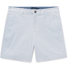 Club Monaco - Baxter Slim-Fit Pinstriped Cotton-Blend Seersucker Shorts - Light gray
