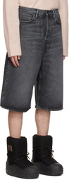 Acne Studios Black Wide-Leg Shorts