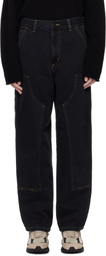 Carhartt Work In Progress Black Brandon Double Knee Jeans