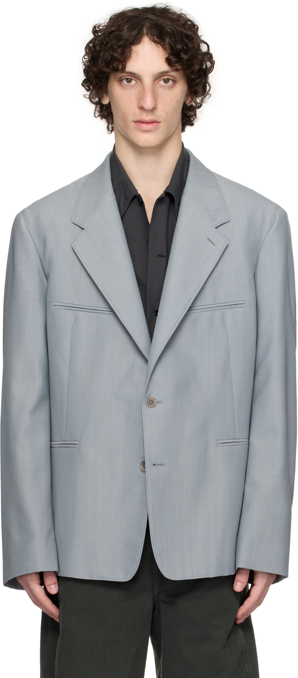 LEMAIRE Gray Relaxed SB Workwear Blazer Lemaire
