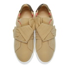 Burberry Beige Westford Knot Slip-On Sneakers