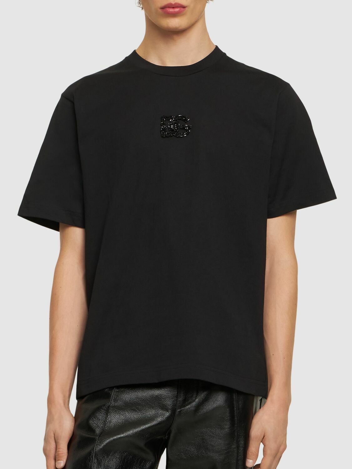 DOLCE & GABBANA - Logo Cotton Jersey T-shirt Dolce & Gabbana