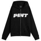 END. Pint Club Zip-Hoodie in Washed Black